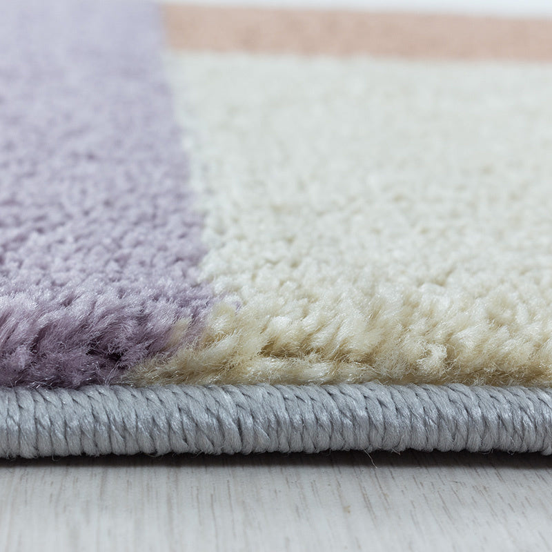 Round kids floor rug - Fleurtje Blocks Multicolor