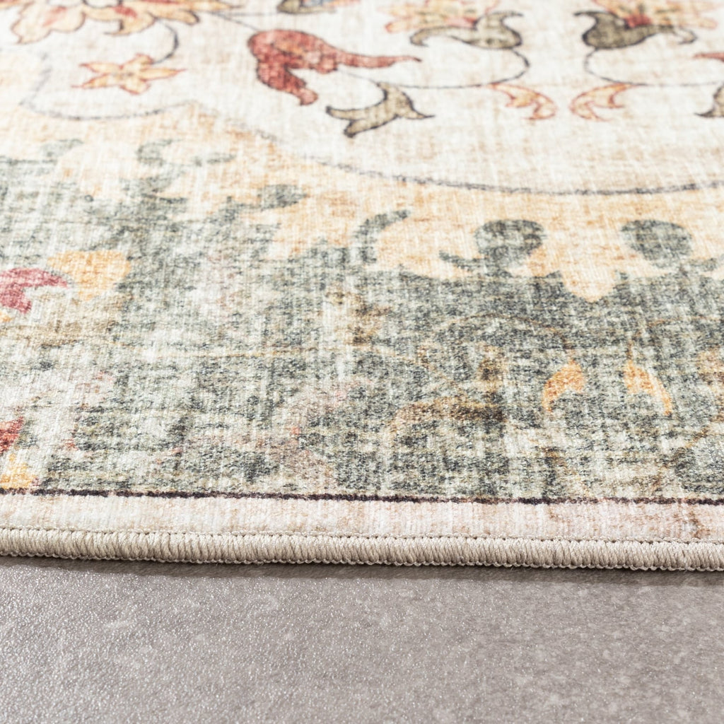 Vintage Outdoor Rug - Santo Mandala Olive Green