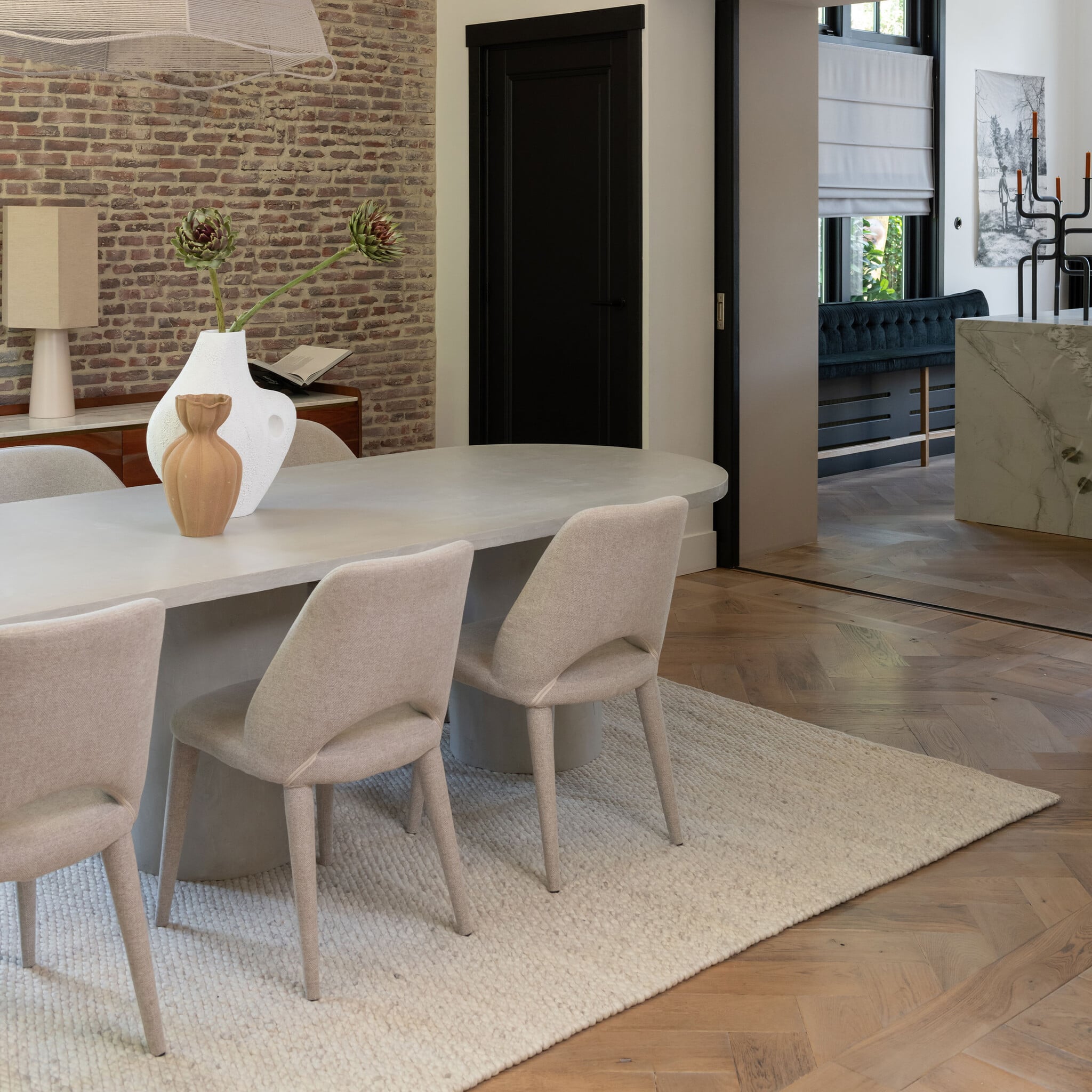 Hand-Woven Floor Rug - Donna White 815