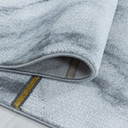 Modern floor rug - Marble Box Grey/Gold