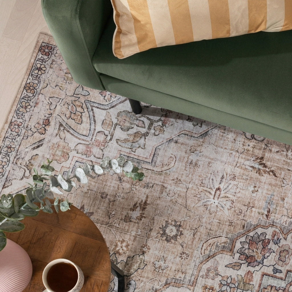 Oriental Rug - Leyla Medallion Taupe