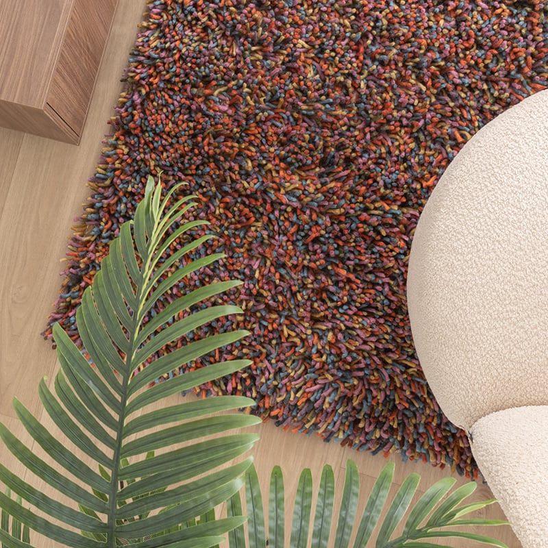 High Pile Wool Rug - Elin Multicolour