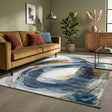 Modern Rug - Strong Brush Blue/Yellow