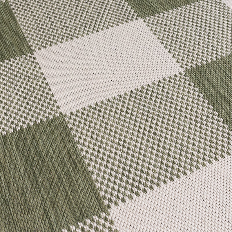 Indoor Outdoor Rug - Ranch Checkerboard Green