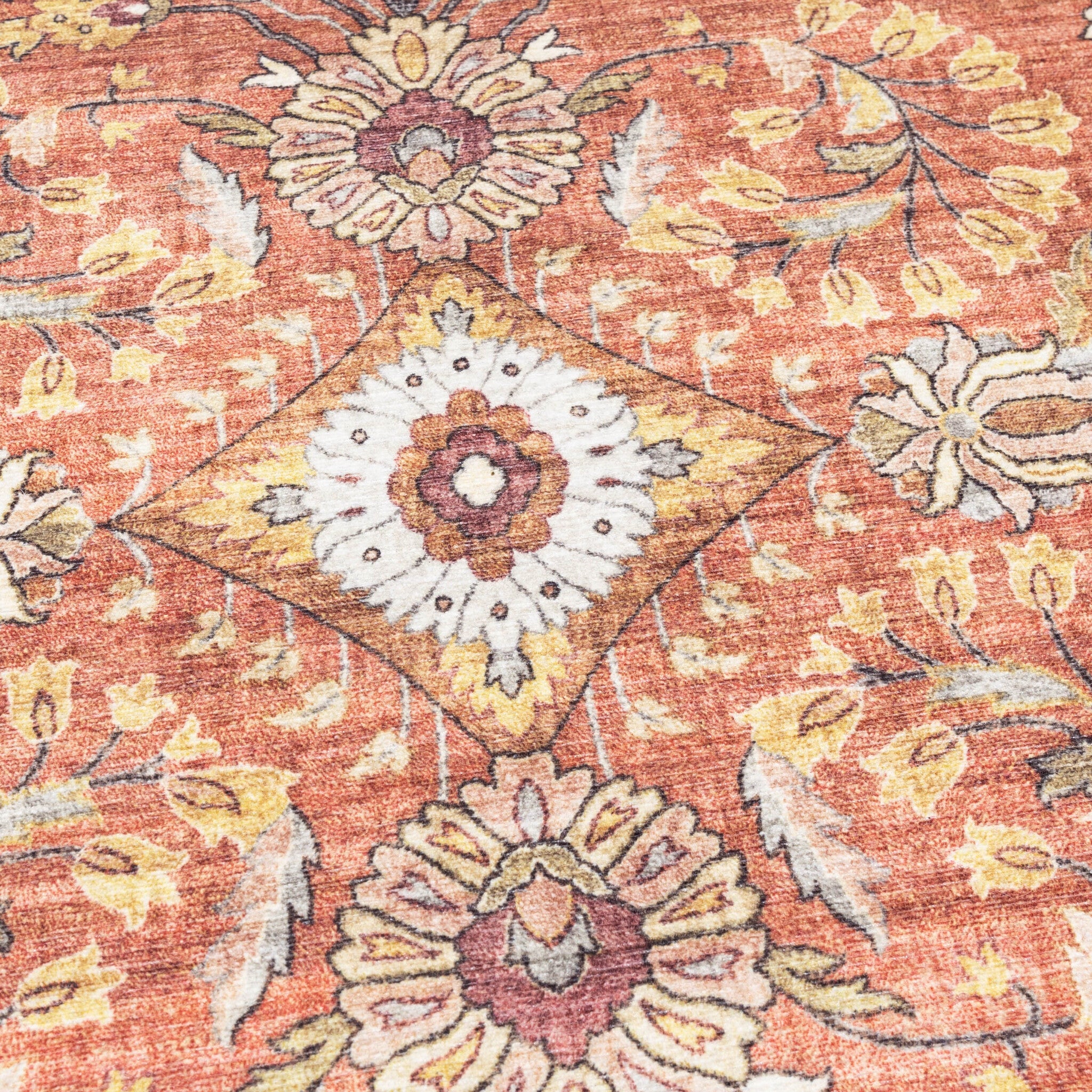 Round Vintage Outdoor Rug - Santo Flora Terra