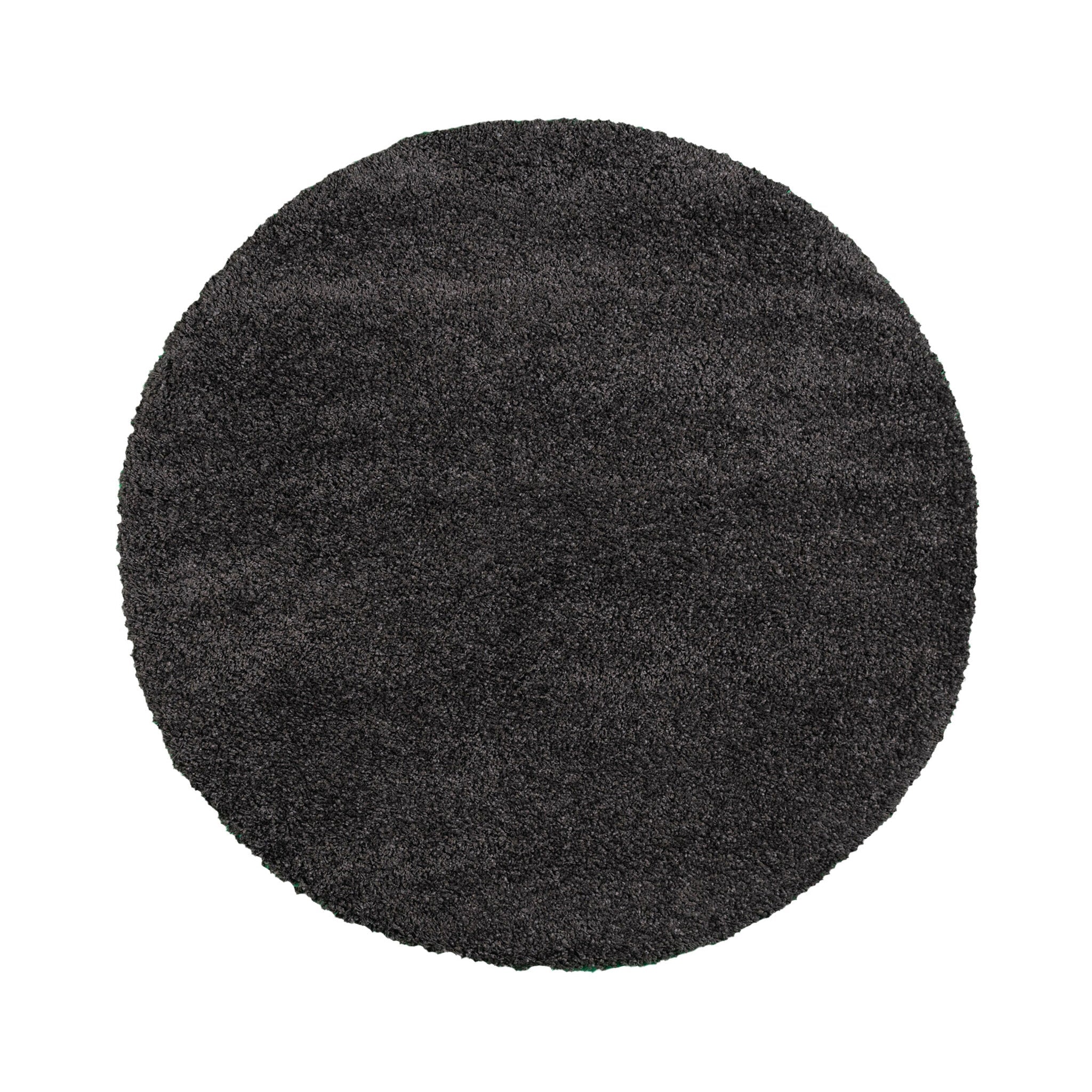 Round high-pile rug - Yves Anthracite