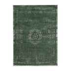 Vintage Floor Rug - Fading World Medallion Green 9146