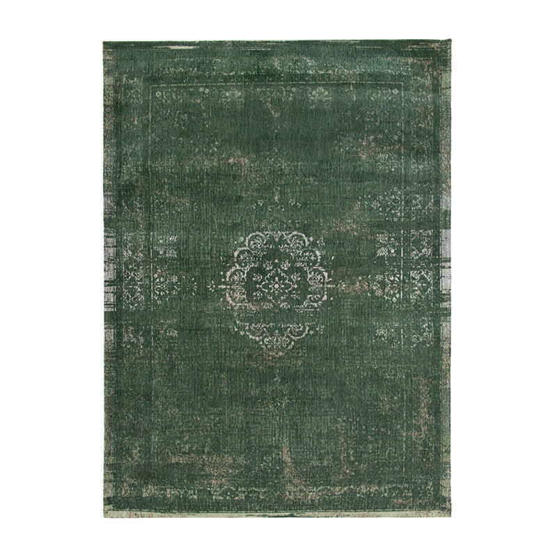 Vintage Floor Rug - Fading World Medallion Green 9146