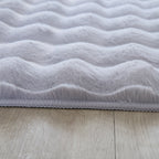 Soft high-pile floor rug - Ambrey 3D Light Grey
