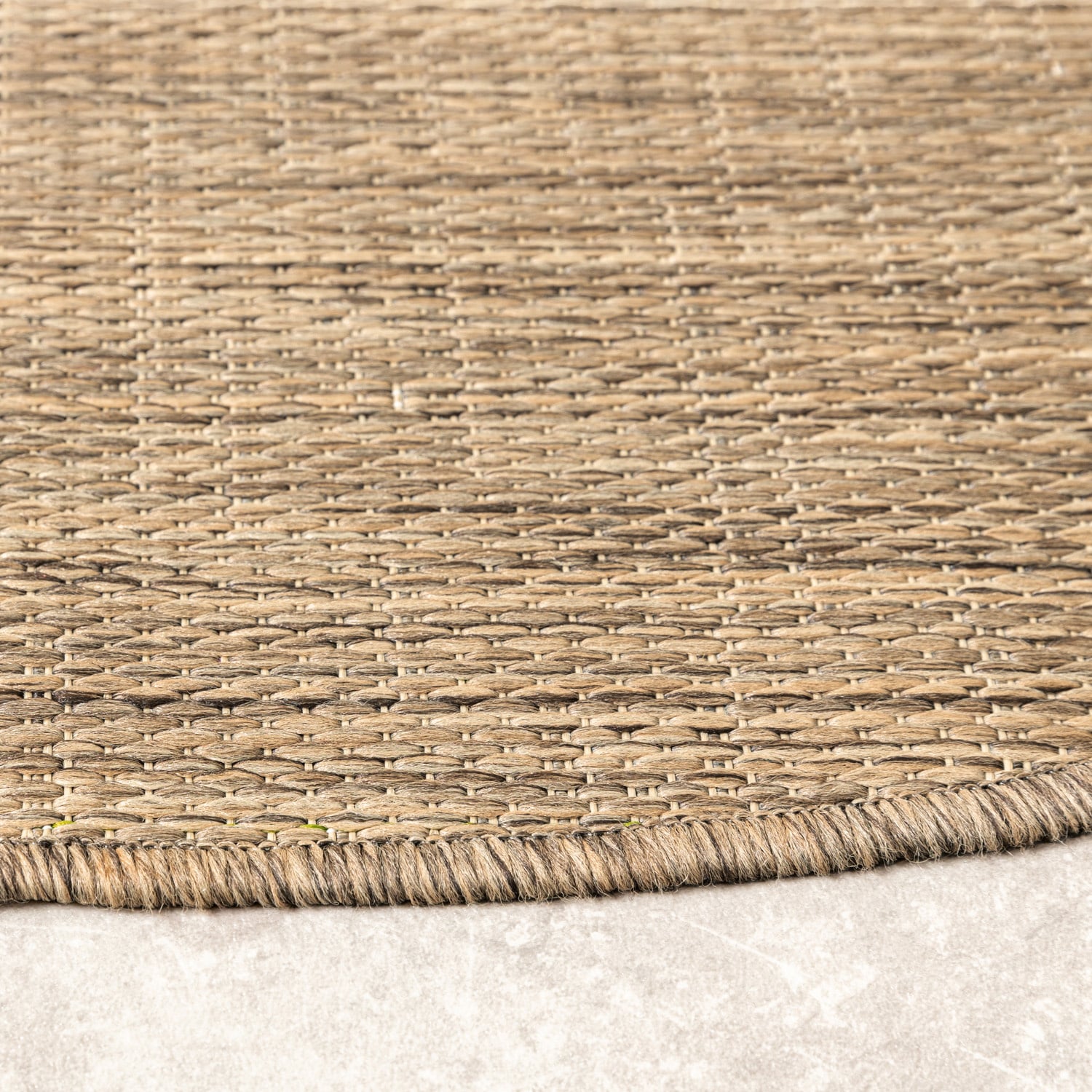 Round Outdoor Rug - Malta Melange Natural