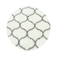 Round Berber Floor Rug - Agadir Circle Cream/Grey