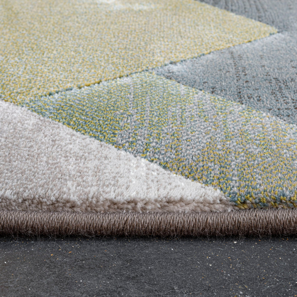 Abstract Floor Rug - Axil Blue/Green 5250