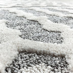 Scandinavian Floor Rug - Pitea Knot Grey/Cream