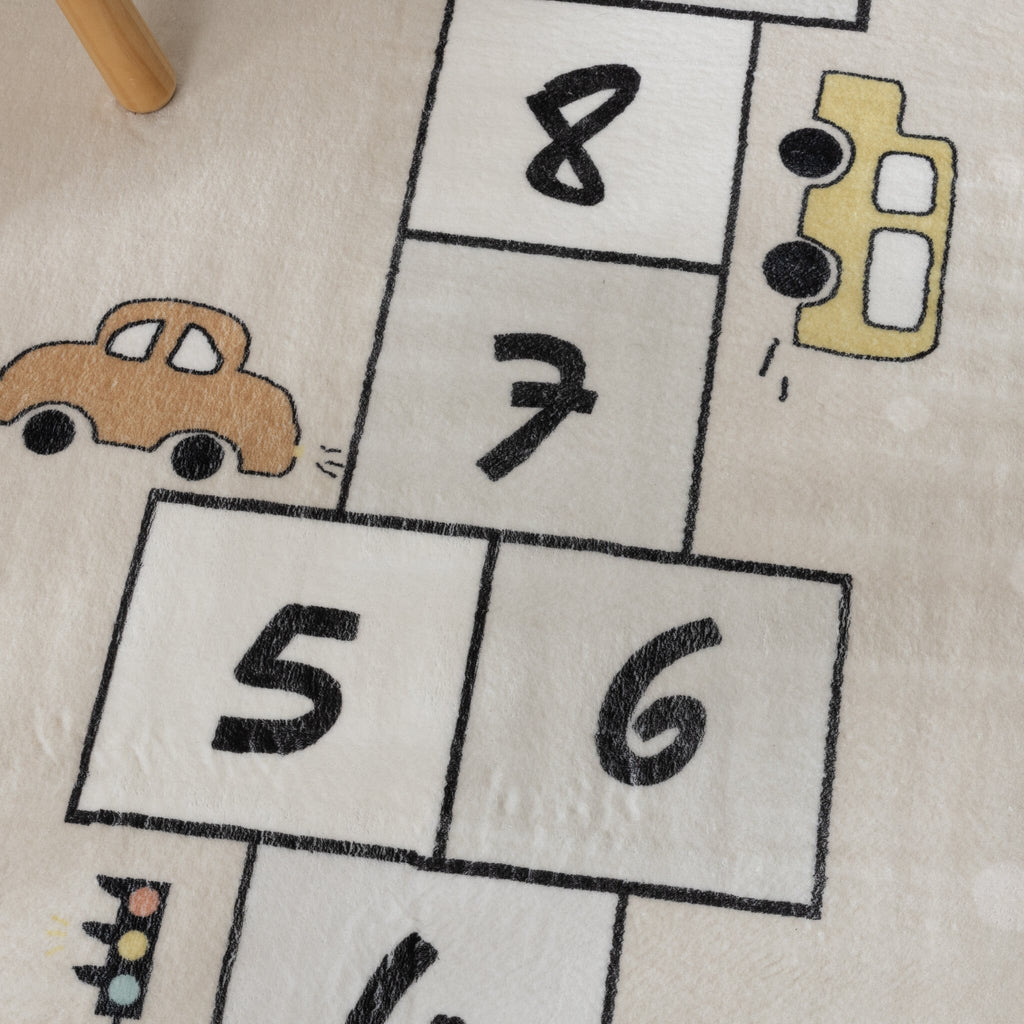 Kids Play Rug - Ruby Car Beige