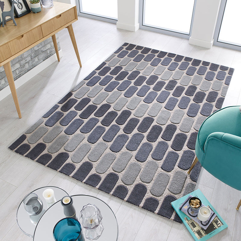Modern floor rug - Rado Fossil Grey