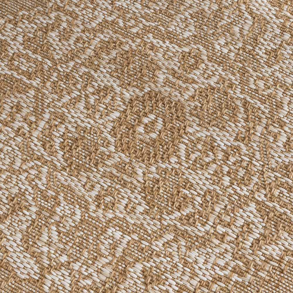 Jute Outdoor Rug - Daisy Medaillon White