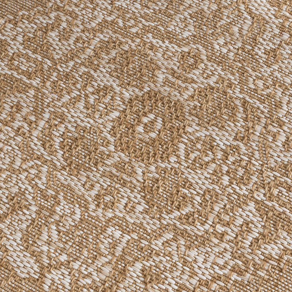 Jute Outdoor Rug - Daisy Medaillon White