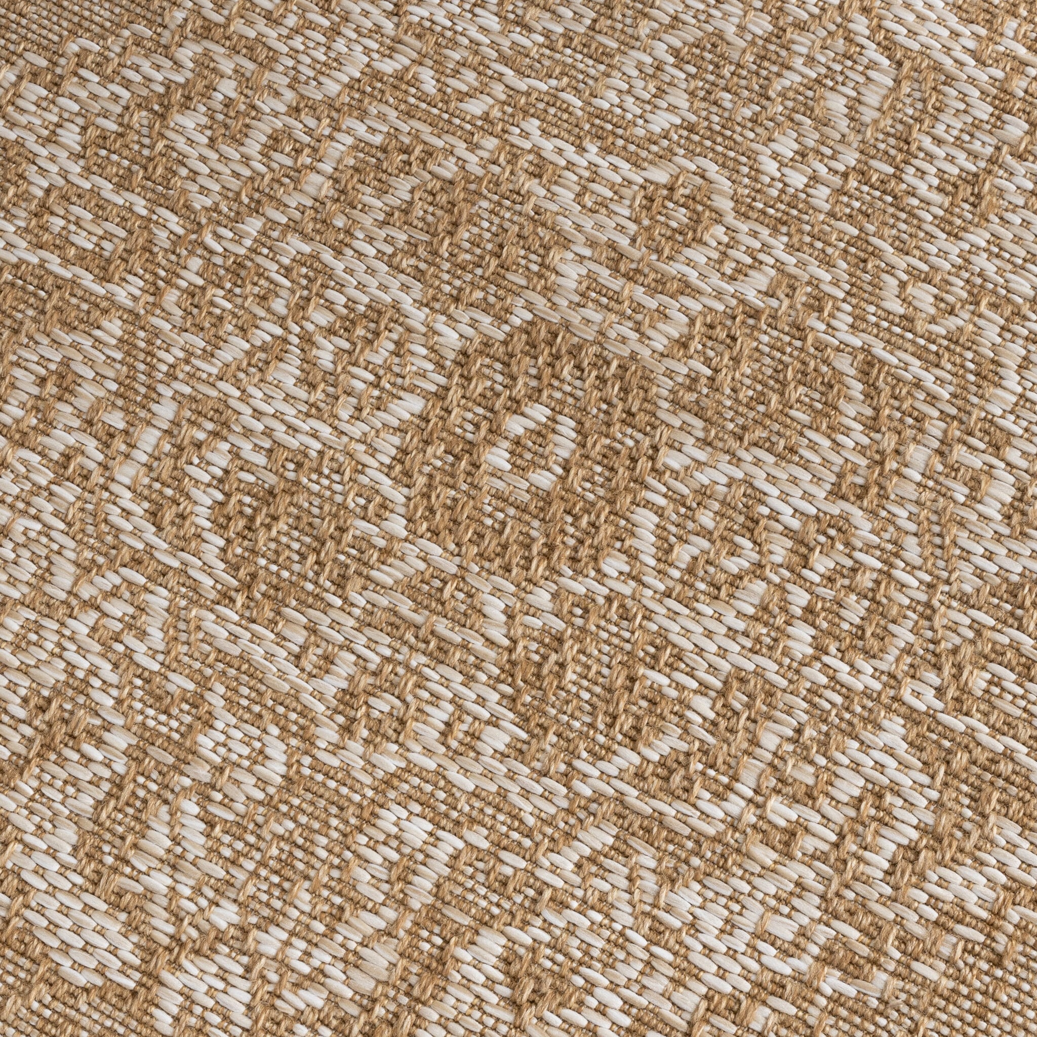 Jute Outdoor Rug - Daisy Medaillon White