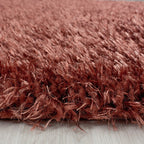High-pile floor rug - Blushy Terra/Brown