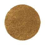 Round High-Pile Floor Rug - Softy Ochre Yellow
