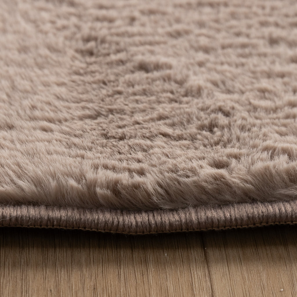 Soft Low-Pile Rug – Cozy Ripple Taupe
