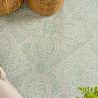 Round Outdoor Rug - Summer Oriental Mint