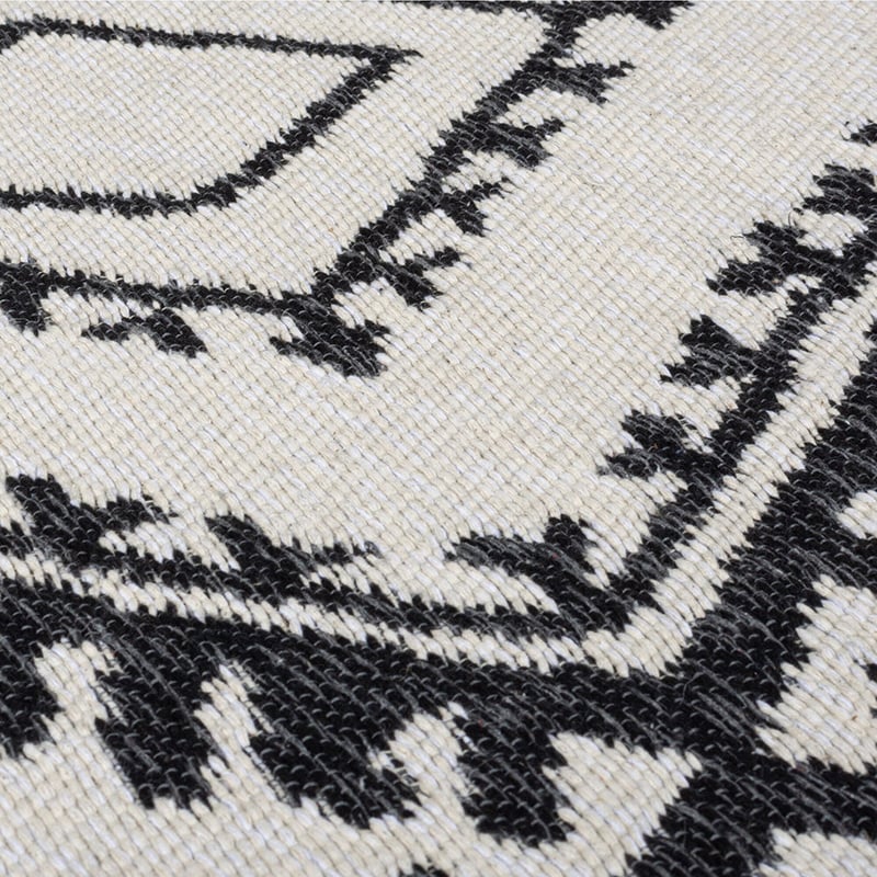 Geometric floor rug - Decio Alix Black/White