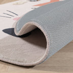 Round Washable Kids Rug - Sammy Fox Orange