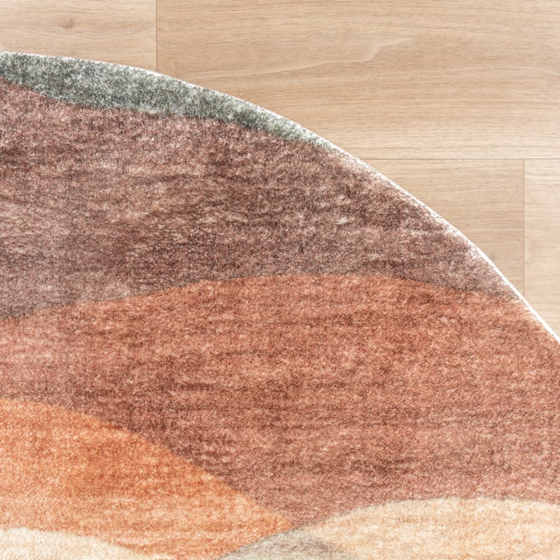 Round Modern Rug - Field Terra