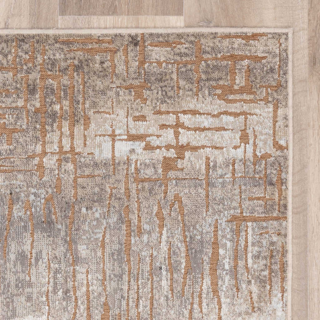 Modern Rug - Hendrix Grunge Cream/Terracotta