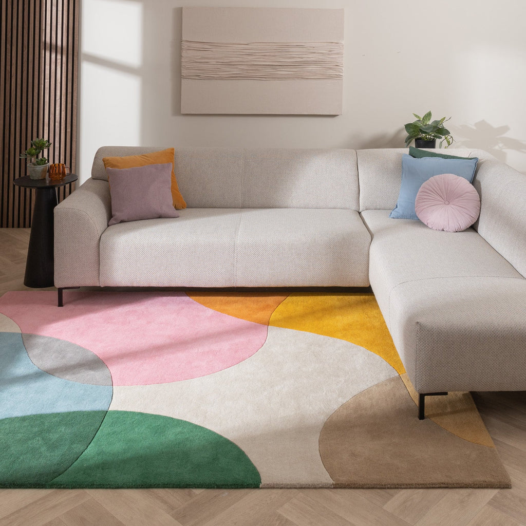 Wool Abstract Rug - Clarice Multicolour