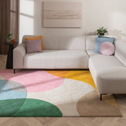 Wool Abstract Rug - Clarice Multicolour