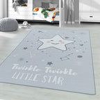 Children's Floor Rug - Pleun Star Gray