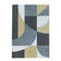 Retro floor rug - Stencil Forms Yellow/Grey