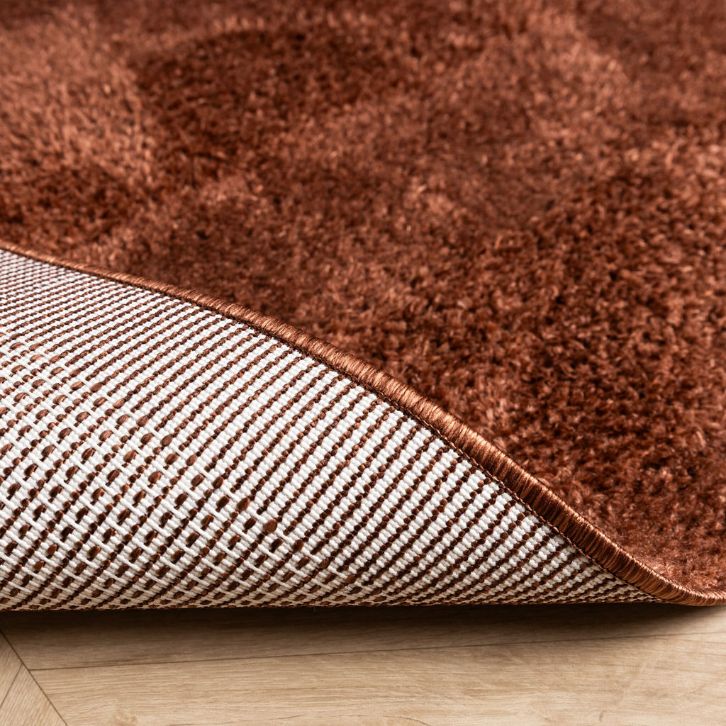 Scandinavian Rug - Lova Border Terracotta