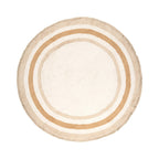 Round washable kids rug - Milo Beige