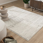 Scandinavian Rug - Yune Lines Cream/Black