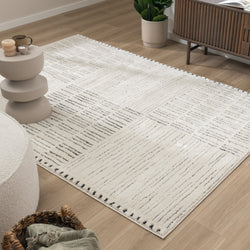 Scandinavian Rug - Yune Lines Cream/Black