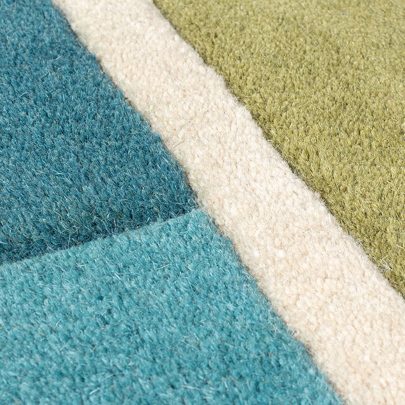 Modern Hallway Runner - Illo Piano Green/Multicolor