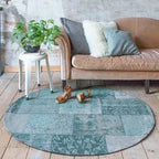 Round Patchwork Rug - Dreams Mint
