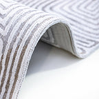 Modern Floor Rug - Meditation Coral 9228 White