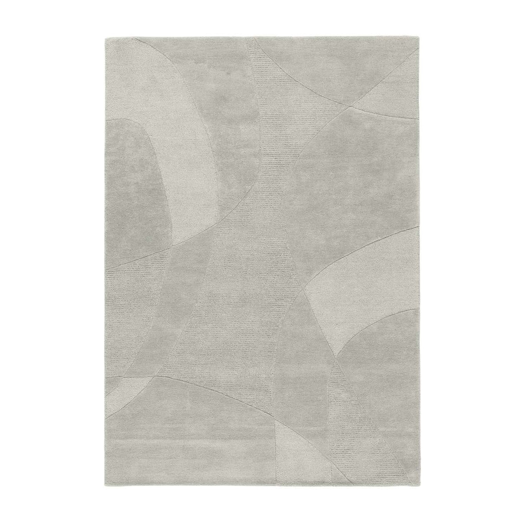 Modern wool floor rug - Fusion Light grey 350
