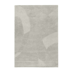 Modern wool floor rug - Fusion Light grey 350