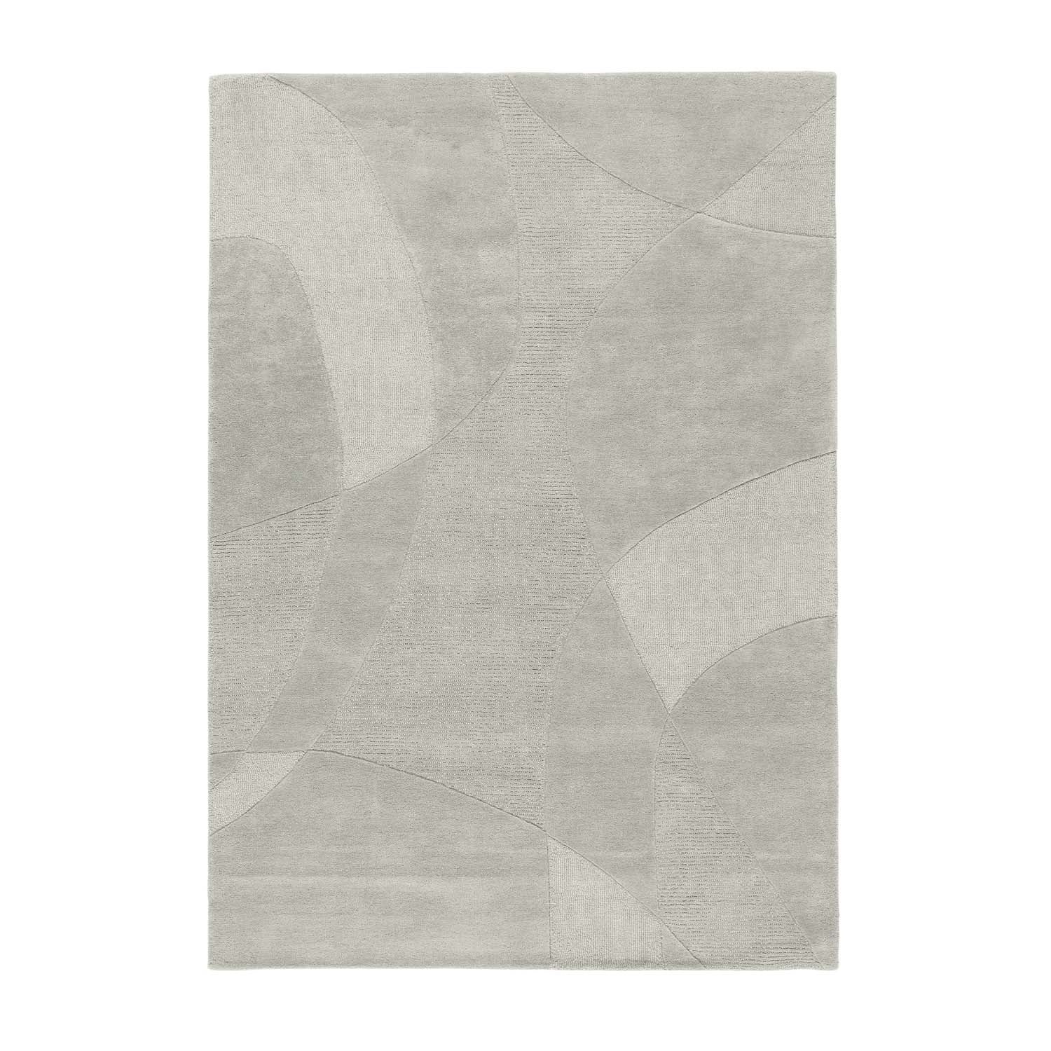 Modern wool floor rug - Fusion Light grey 350