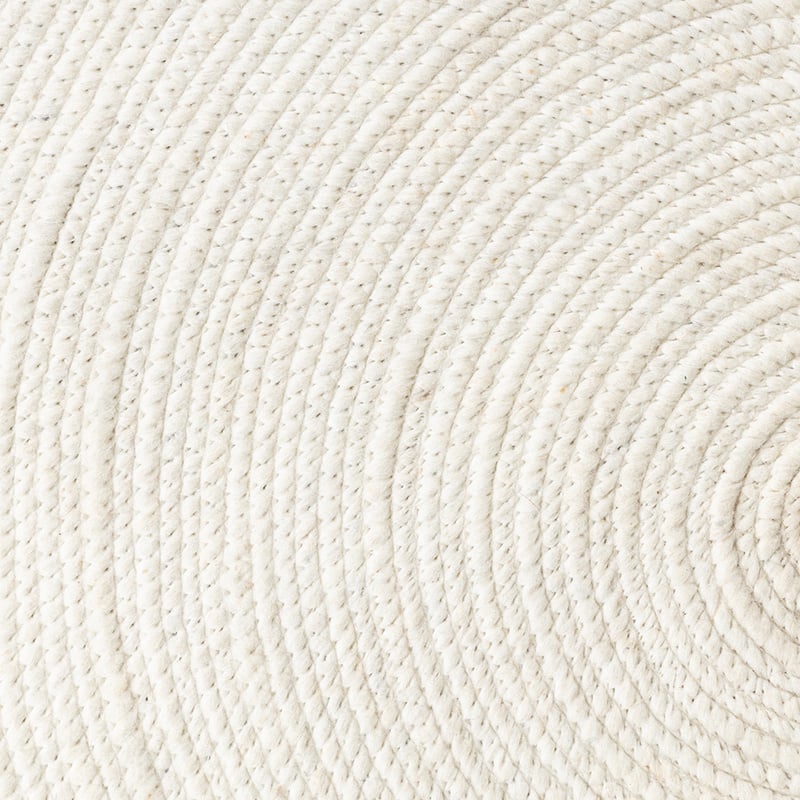 Round Wool Rug - Wise White