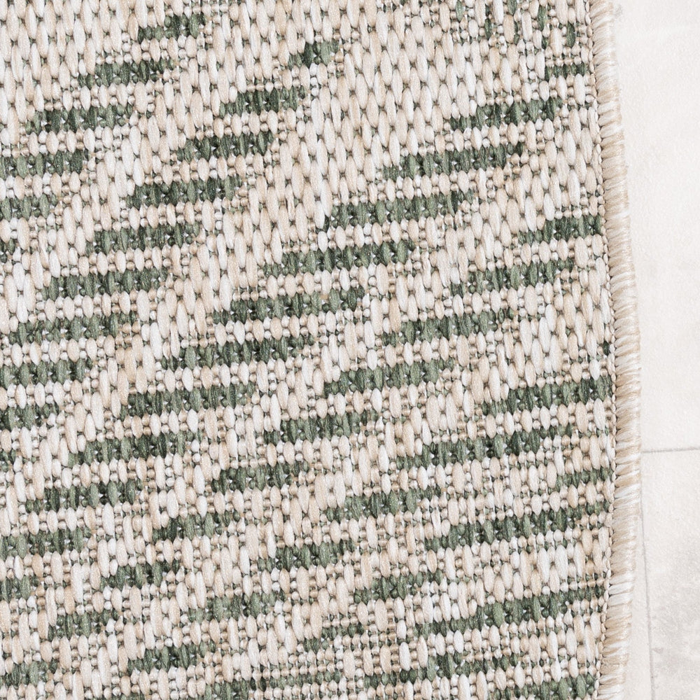 Round Outdoor Rug - Tiga Palm Green