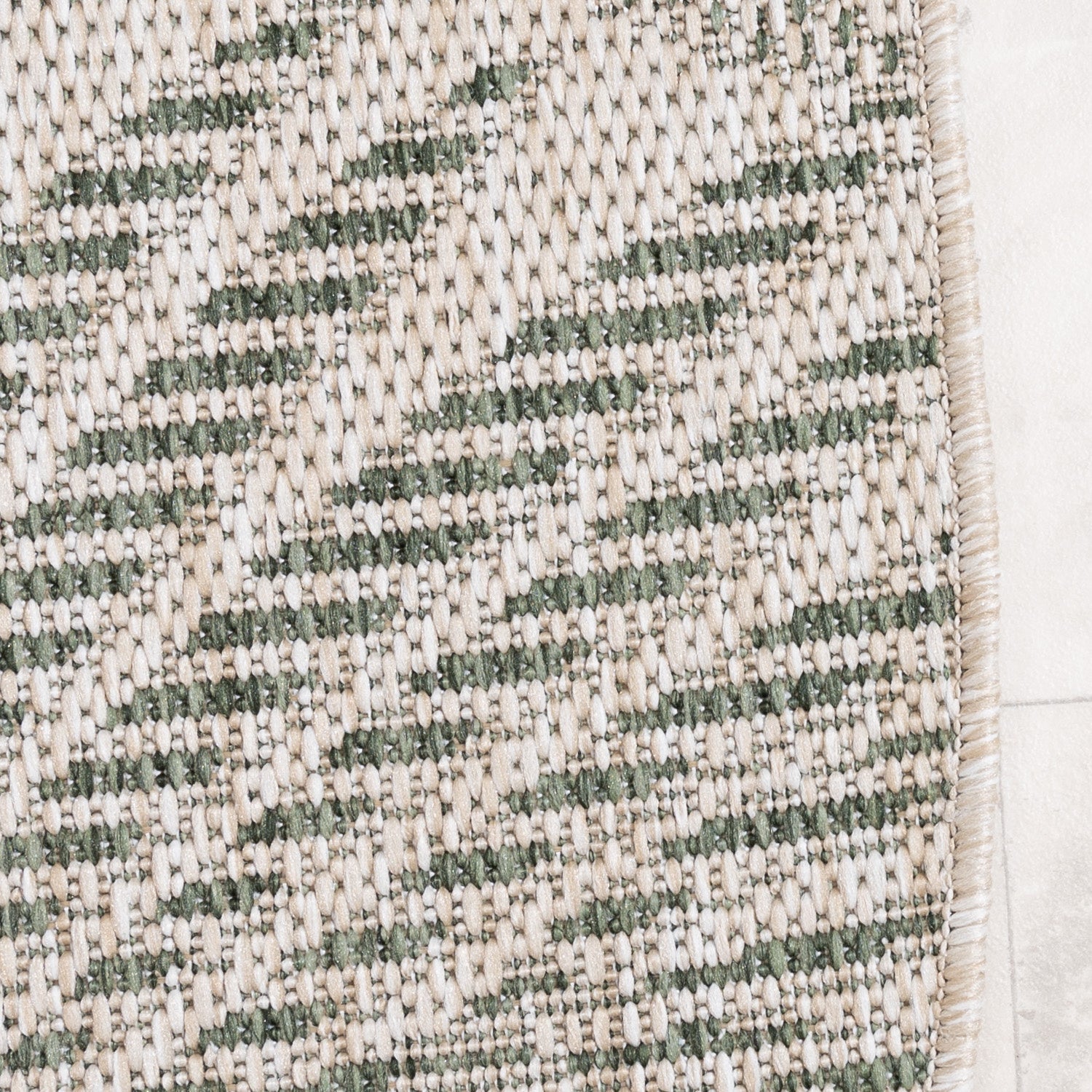 Round Outdoor Rug - Tiga Palm Green