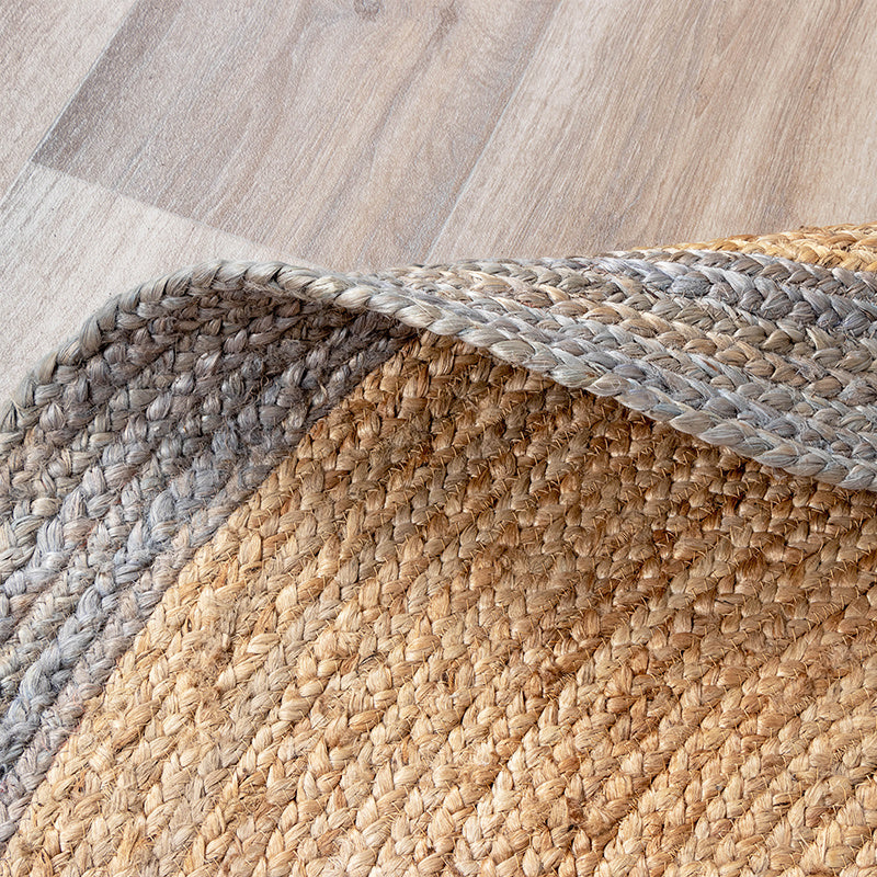 Jute Rug - Fair Round Natural/Grey