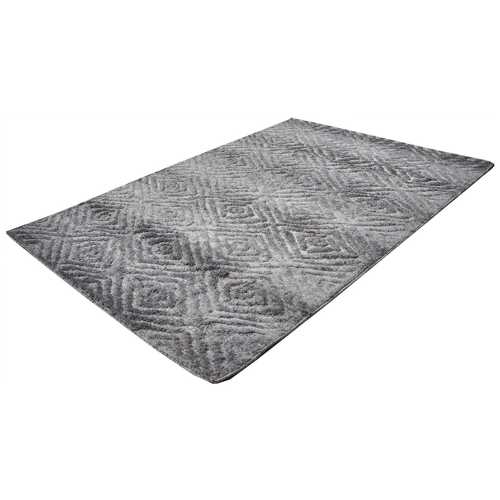 Soft floor rug - Oceane Geo Dark Grey