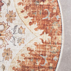 Round Vintage Outdoor Rug - Santo Mandala Terra